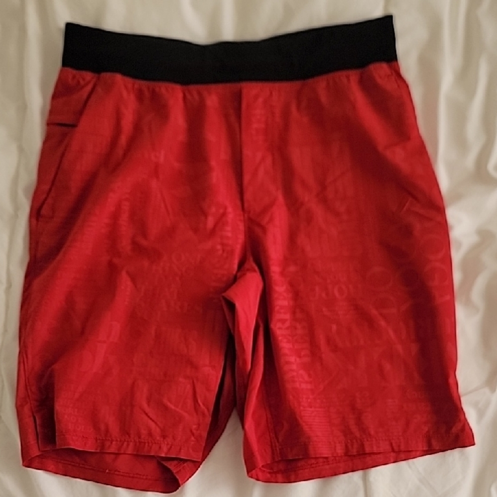 lululemon athletica Red and Black Athletic Shorts